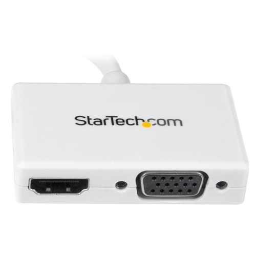 Bild von StarTech.com Reise A/V Adapter: 2-in-1 Mini DisplayPort auf HDMI oder VGA Konverter - Weiß