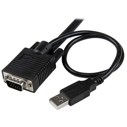 Bild von StarTech.com 2 Port VGA USB KVM Switch Kabel - VGA KVM Umschalter USB Powered mit Fernumschaltung