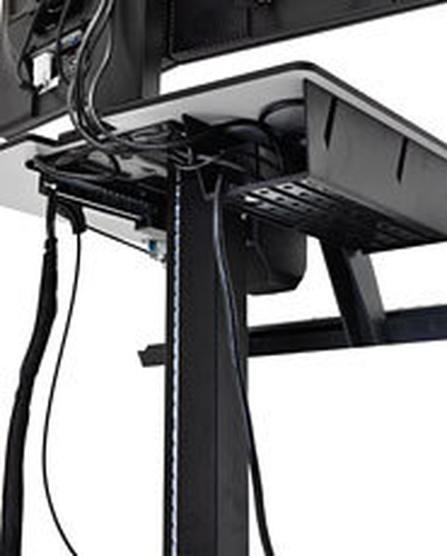 Bild von Ergotron WorkFit-C, Single LD Sit-Stand Workstation Schwarz, Grau Multimedia-Wagen