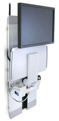 Bild von Ergotron StyleView Vertical Lift, Patient Room Flachbildschirm-Tischhalterung 61 cm (24&quot;) Wand Weiß