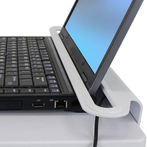 Bild von Ergotron StyleView Laptop Cart, SV10 Aluminium, Weiß Notebook Multimedia-Wagen