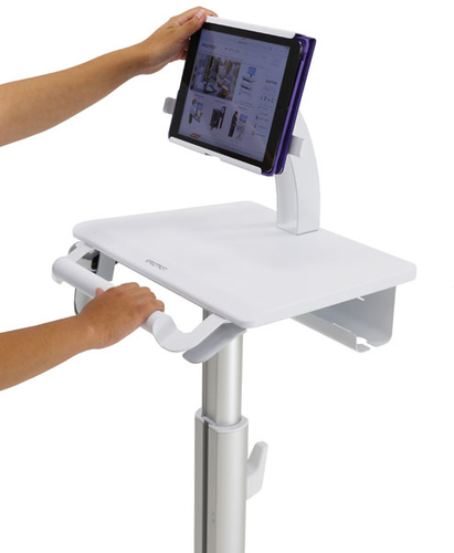 Bild von Ergotron StyleView Tablet Cart, SV10 Aluminium, Weiß Tablette Multimedia-Wagen