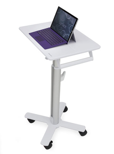 Bild von Ergotron StyleView S-Tablet Cart, SV10 Aluminium, Weiß Tablette Multimedia-Wagen