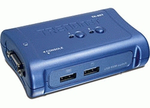 Bild von Trendnet TK-207K Tastatur/Video/Maus (KVM)-Switch Blau