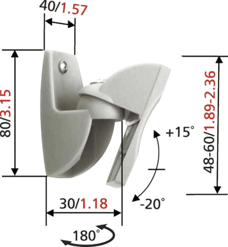 Bild von Vogel's VLB 500 Lautsprecher Wandhalterung (2x, Schwarz)