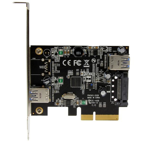 Bild von StarTech.com 2 Port USB 3.1 (10Gbit/s) Karte - USB-A, 1x Extern, 1x Intern - PCIe