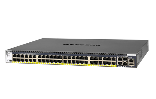 Bild von NETGEAR M4300-52G-PoE+ 550W PSU Managed L2/L3/L4 Gigabit Ethernet (10/100/1000) Power over Ethernet (PoE) 1U Schwarz