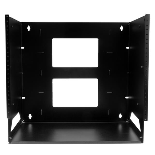 Bild von StarTech.com 2-Pfosten 8HE Open Frame Wandmontage Netzwerk-Rack mit Fachboden, Wandmontage Daten-Rack mit Einstellbarer Tiefe für AV/Computer/IT-Geräte, Kleines Wandmontage Schrank/Rack - TAA-konformes Serverrack