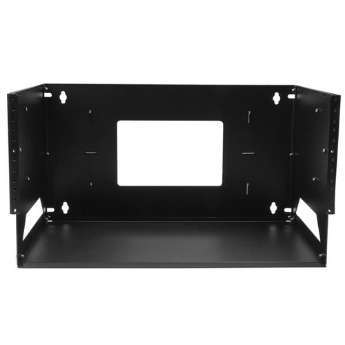 Bild von StarTech.com 2-Pfosten 4HE Open Frame Wandmontage Netzwerk-Rack mit Fachboden, Wandmontage Daten-Rack mit Einstellbarer Tiefe für AV/Computer/IT-Geräte, Kleines Wandmontage Schrank/Rack - TAA-konformes Serverrack