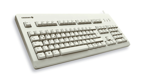 Bild von CHERRY G80-3000 Schwarze SWITCH Kabelgebundene Tastatur, Hell Grau, USB/PS2 (QWERTZ - DE)