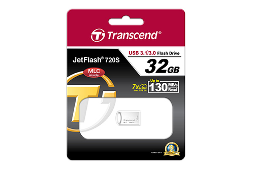 Bild von Transcend JetFlash 720 USB-Stick 32 GB USB Typ-A 3.2 Gen 1 (3.1 Gen 1) Silber