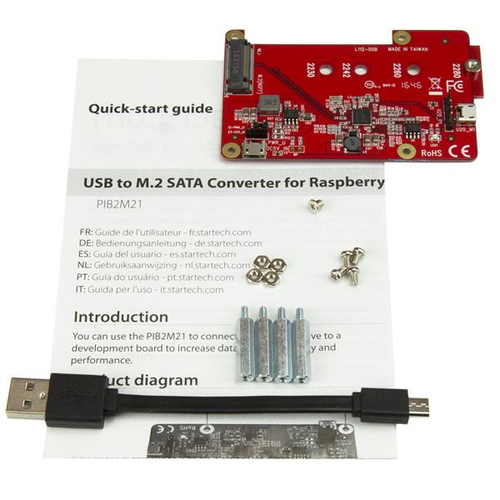 Bild von StarTech.com USB auf M.2 SATA Konverter für Raspberry Pi und Entwicklungsboards
