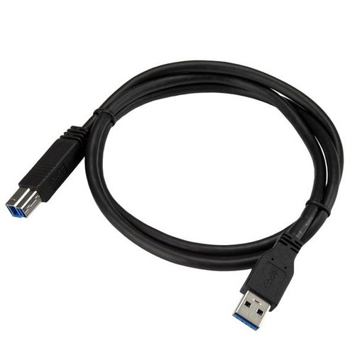 Bild von StarTech.com 1m zertifiziertes USB 3.0 SuperSpeed Kabel A auf B - Schwarz