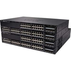 Bild von Cisco WS-C3650-48FQM-L Netzwerk-Switch Managed L2 10G Ethernet (100/1000/10000) Power over Ethernet (PoE) 1U Schwarz