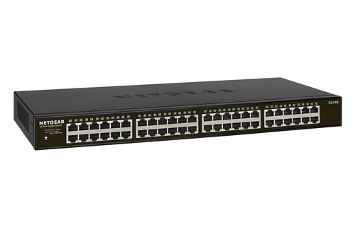 Bild von NETGEAR GS348 Unmanaged Gigabit Ethernet (10/100/1000) 1U Schwarz