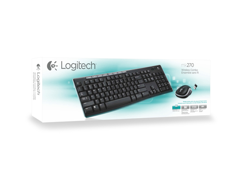 Bild von Logitech Wireless Combo MK270 Tastatur Maus enthalten Haus USB QWERTZ Deutsch Schwarz