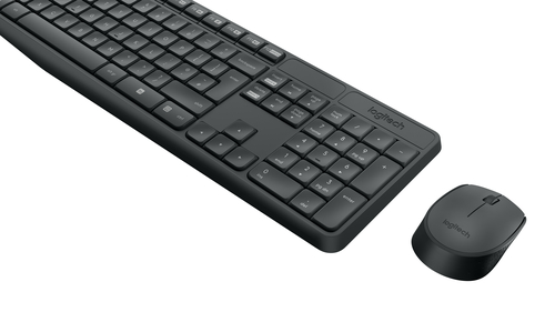 Bild von Logitech MK235 Tastatur Maus enthalten Haus USB QWERTY US International Grau