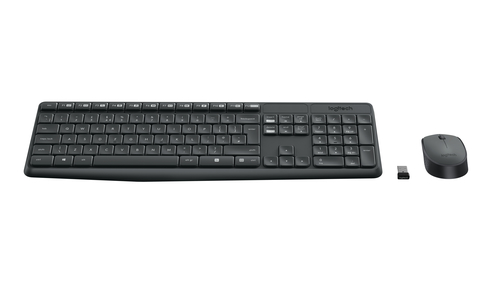 Bild von Logitech MK235 Tastatur Maus enthalten Haus USB QWERTY US International Grau