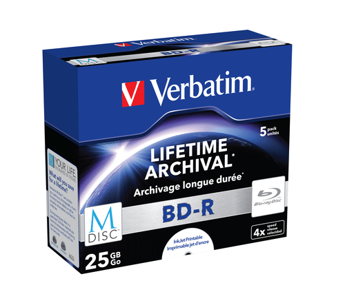 Bild von Verbatim M-Disc 4x BD-R 25 GB 5 Stück(e)
