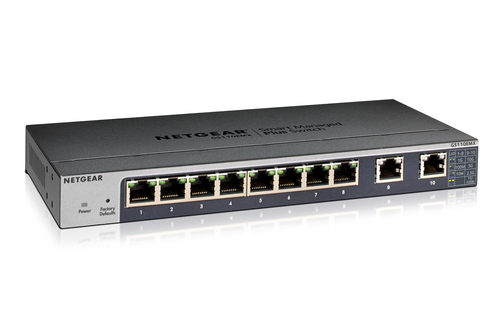 Bild von NETGEAR GS110EMX Managed L2 10G Ethernet (100/1000/10000) Schwarz