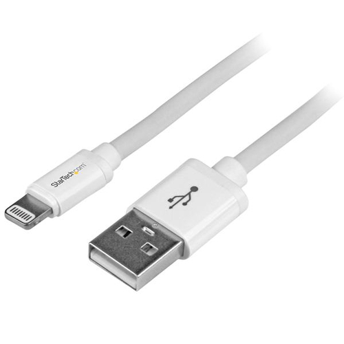 Bild von StarTech.com 2m Apple 8 Pin Lightning Connector auf USB Kabel - Weiß - USB Kabel für iPhone / iPod / iPad