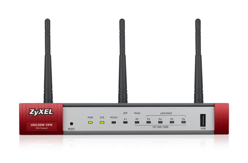 Bild von Zyxel USG20W-VPN-EU0101F WLAN-Router Gigabit Ethernet Dual-Band (2,4 GHz/5 GHz) Grau, Rot