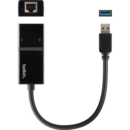 Bild von Belkin USB 3.0 / Gigabit Ethernet, Kabelgebunden, USB, Ethernet, Schwarz