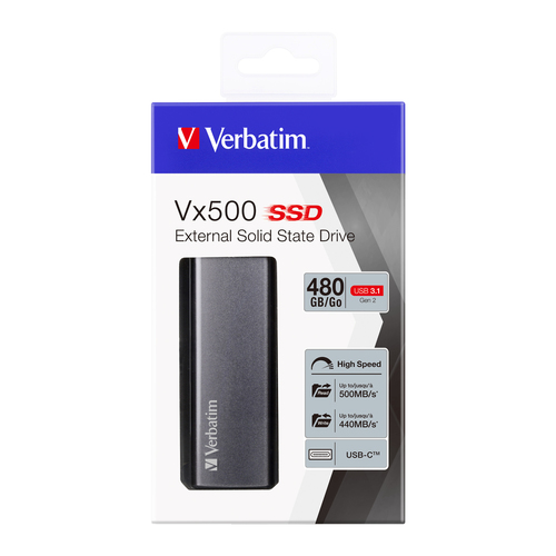 Bild von Verbatim Vx500 Externes SSD-Laufwerk USB 3.1 Gen 2 480 GB