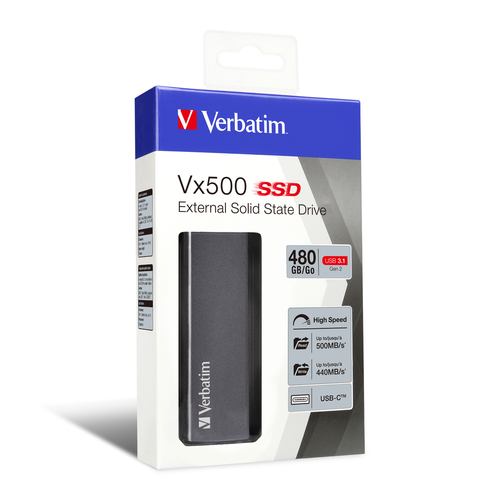Bild von Verbatim Vx500 Externes SSD-Laufwerk USB 3.1 Gen 2 480 GB