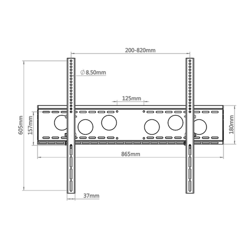 Bild von Hagor WH 85 T-HD 2,79 m (110&quot;) Schwarz