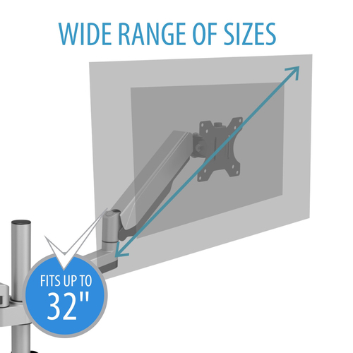 Bild von V7 Dual-Monitorhalterung mit Touch-Anpassung