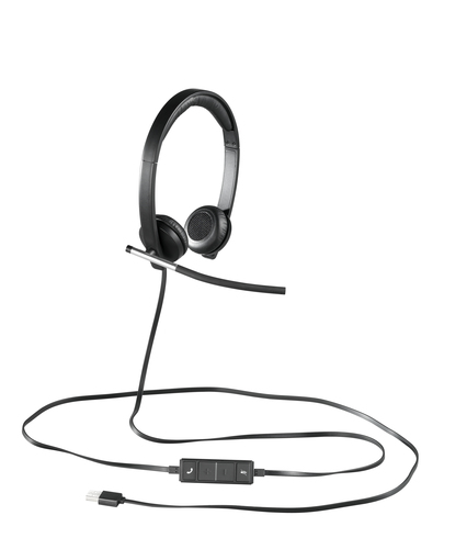 Bild von Logitech H650e Kopfhörer Kabelgebunden Kopfband Büro/Callcenter USB Typ-A Schwarz, Silber