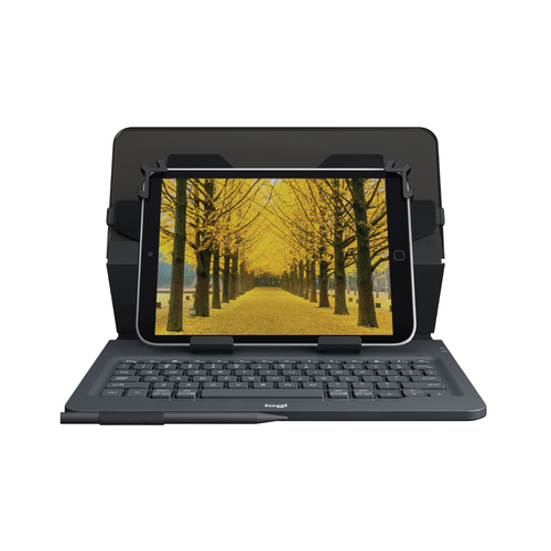 Bild von Logitech Universal Folio with integrated keyboard for 9-10 inch tablets QWERTY UK Englisch Bluetooth Schwarz