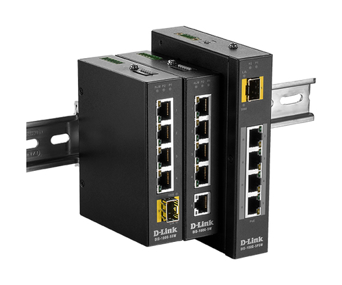 Bild von D-Link DIS‑100G‑5PSW Unmanaged L2 Gigabit Ethernet (10/100/1000) Power over Ethernet (PoE) Schwarz