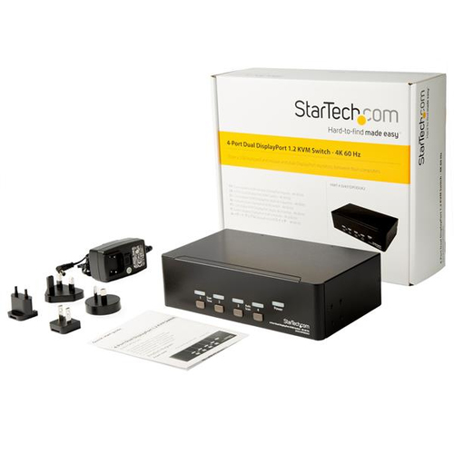 Bild von StarTech.com 4 Port Dual DisplayPort KVM Switch - 4K 60Hz