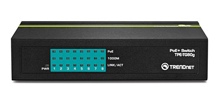 Bild von Trendnet TPE-TG80G Netzwerk-Switch Unmanaged Power over Ethernet (PoE) Schwarz