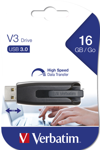 Bild von Verbatim V3 - USB 3.0-Stick 16 GB - Schwarz