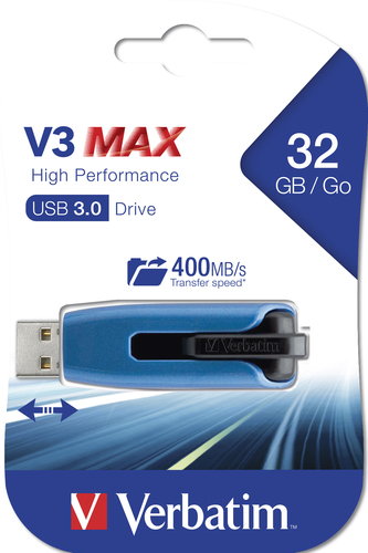 Bild von Verbatim V3 MAX - USB 3.0-Stick 32 GB - Blau