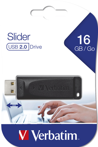 Bild von Verbatim Slider - USB-Stick 16 GB - Schwarz