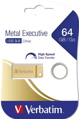 Bild von Verbatim Metal Executive - USB 3.0-Stick 64 GB - Gold