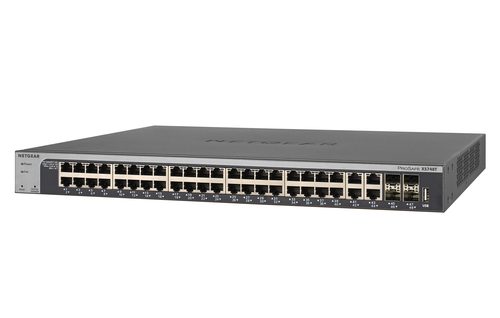 Bild von NETGEAR XS748T-100NES Netzwerk-Switch Managed L2+/L3 10G Ethernet (100/1000/10000) Schwarz