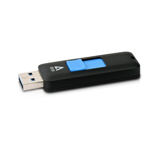 Bild von V7 VF38GAR-3E USB-Stick 8 GB USB Typ-A 3.2 Gen 1 (3.1 Gen 1) Schwarz, Blau