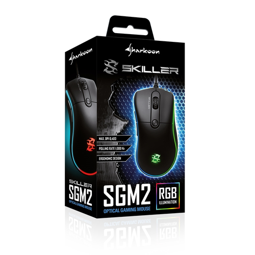 Bild von Sharkoon Skiller SGM2 Maus Gaming rechts USB Typ-A Optisch 6400 DPI