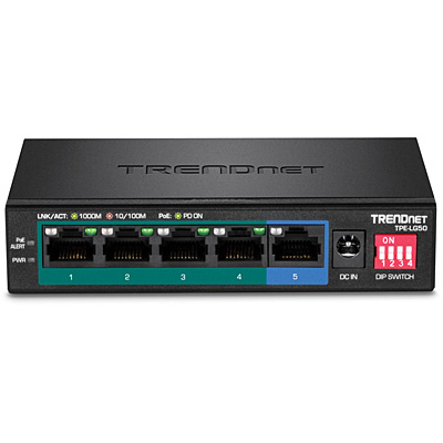 Bild von Trendnet TPE-LG50 Netzwerk-Switch Unmanaged Gigabit Ethernet (10/100/1000) Power over Ethernet (PoE) Schwarz