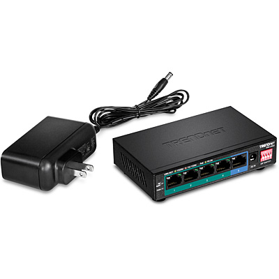 Bild von Trendnet TPE-LG50 Netzwerk-Switch Unmanaged Gigabit Ethernet (10/100/1000) Power over Ethernet (PoE) Schwarz