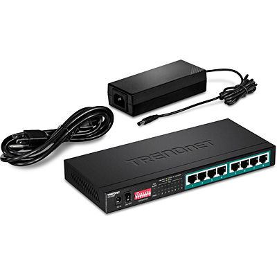 Bild von Trendnet TPE-LG80 Netzwerk-Switch Unmanaged Gigabit Ethernet (10/100/1000) Power over Ethernet (PoE) Schwarz