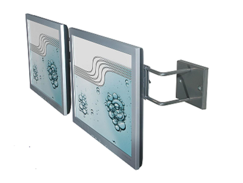 Bild von R-Go Tools R-Go Steel Double Screen Wandhalterung, verstellbar, silber