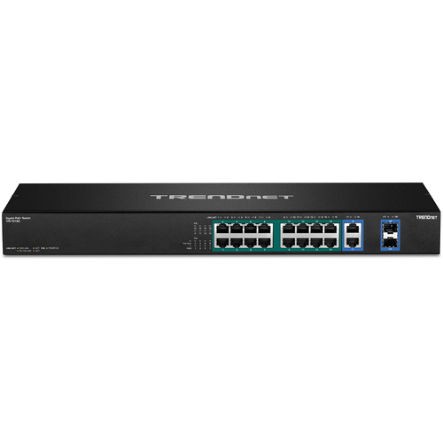 Bild von Trendnet TPE-TG182F v1.0R Unmanaged Gigabit Ethernet (10/100/1000) Power over Ethernet (PoE) 1U Schwarz