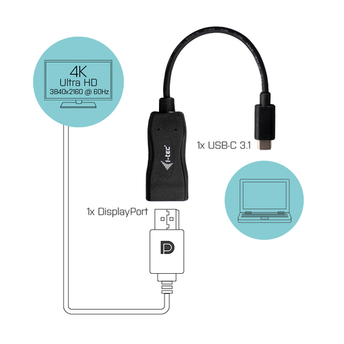 Bild von i-tec USB-C Display Port Adapter 4K/60 Hz