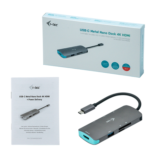 Bild von i-tec Metal USB-C Nano Dock 4K HDMI + Power Delivery 100 W